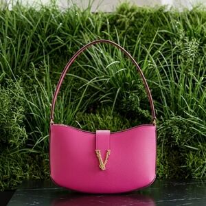 🌟Versace Pink Shoulder Bag with Gold V Accent